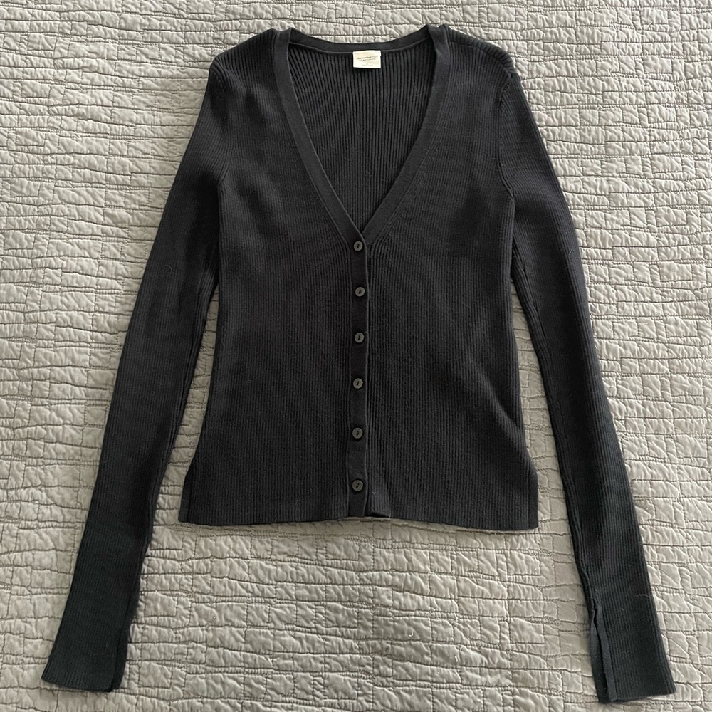 Abercrombie & Fitch Soft A&F Cardigan in Black - Size M